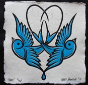 Image of 'Blue' - Hand Painted Lino Print