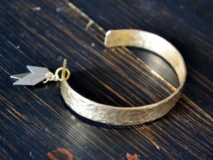 Image of Hammered Brass Bangle