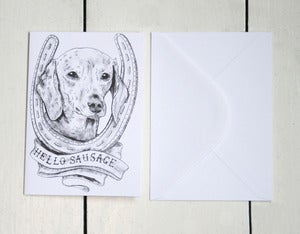 Image of 'Hello Sausage' Greeting Card