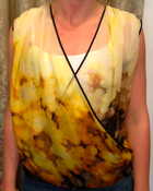 Image of Robert Rodriguez Citron Crossover Silk Top SZ 0 