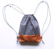 Image of SLATE WAX CANVAS : SENSIBLE DRAWSTRING BACKPACK
