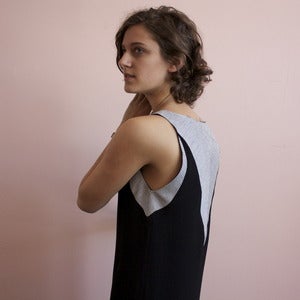 Image of Eve Gravel Perspective dress
