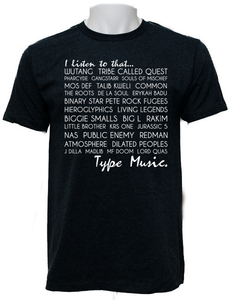 Image of I listen to that tee black