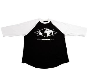 Image of Crestside Baseball Tee in Black/White