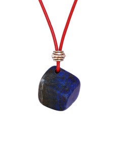 Image of Athena Necklace ~ Lapis {Red}