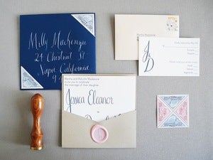 Image of Custom Calligraphy or Hand lettered Text for Wedding Invitation (deposit)