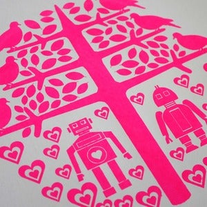 Image of Robots in Love print (more colours...)
