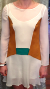 Image of Elizabeth and James Cream Silk Dress SZ XS 