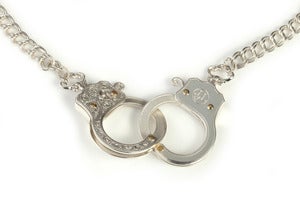 Image of Functioning Silver Handcuff Necklace