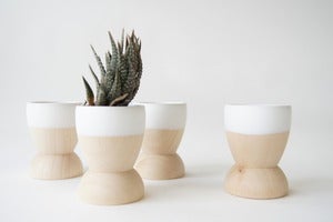 Image of White Mini Planter Set of 4