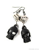 Image of Large Skull & Dice Earrings