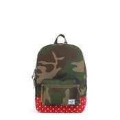 Image of HERSCHEL settlement kids, woodland camo/red polka dot