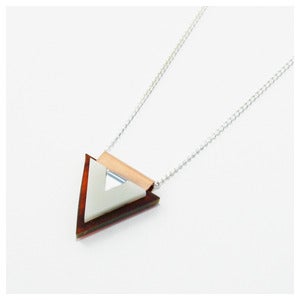 Image of Overlay Triangle Necklace - Tortoiseshell