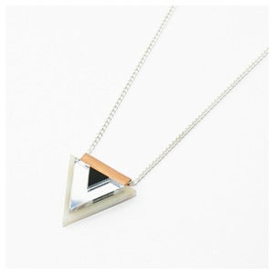 Image of Overlay Triangle Necklace - Horn