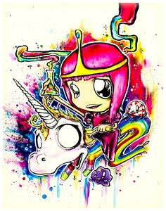 Image of "Princess Bubblegum" 11x14in Print