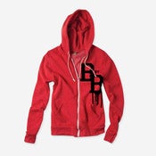 Image of Varsity Zip Hoodie (Red & Black)