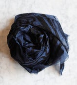 Image of Navy Cotton Scarf