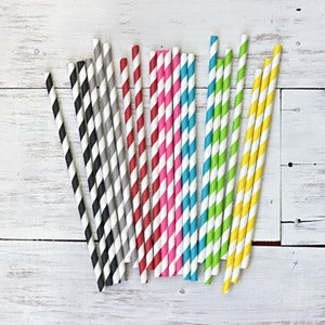 Image of Stripe Paper Straws