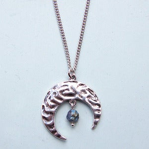Image of Crescent Moon Rock Necklace 