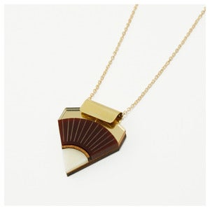 Image of Sun Point Necklace - Maroon