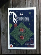 Image of Restorations LP2 release show poster (only 3 in this color)