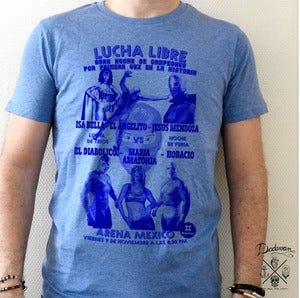 Image of Lucha libre - T-shirt bleu homme