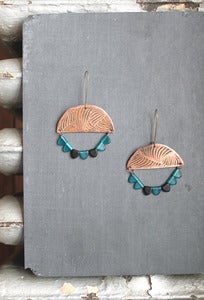 Image of art nouveau chandelier earrings