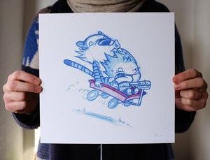 Image of Calvin and Hobbes 10" x 10" print