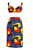 Image of Tribal Print Bralet and Pencil Skirt Set 