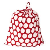 Image of Extra Large Laundry Bag for Dorm and Travel : Red and White Dots