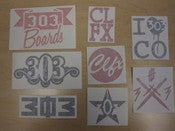 Image of 303 and CLFX Small Die-Cut Stickers 2 for $5