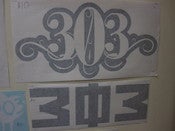 Image of 303 and CLFX Large Die-Cut Stickers