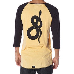 Image of SNAKE RAGLAN | BLACK | YELLOW 