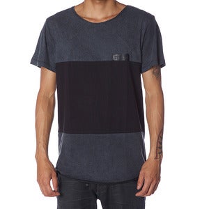 Image of BLOCK PANEL TEE | ACID BLACK | BLACK 