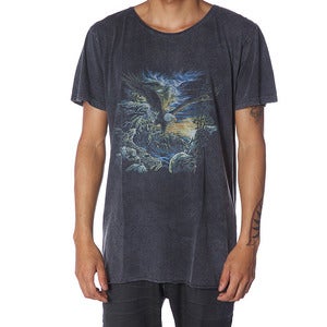 Image of EAGLE FLIGHT TEE | ACID BLACK 