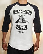 Image of 3/4 Baseball Tee (Dark Navy/White) 