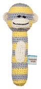 Image of  Crochet Grey and Yellow Monkey handrattle