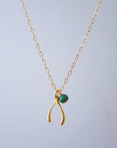 Image of Wish-ful Thinking Luxe Wishbone Necklace