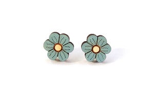 Image of Blue Flower Earrings