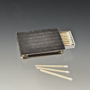Image of Matchbox holder with prayer