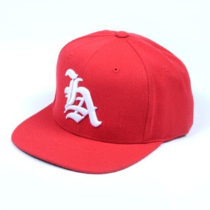 Image of Los Angeles OE Snapback Cap (Red)