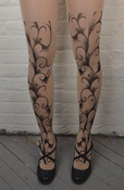Image of Floral Peacock Tights