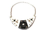 Image of B&W Half Moon Necklace