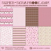 Image of Super-Scrapbook Paper Pad~Love Cupcakes