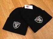 Image of Retro Los Angeles Raiders Black Cuffed Beanie