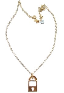 Image of Vintage Lock Pendant Necklace