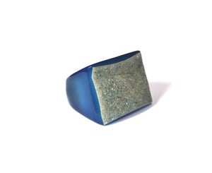 Image of Indigo Raw Druzy Ring (v1)