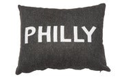 Image of philly pillow in charcoal