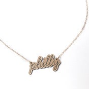 Image of philly laser cut necklace