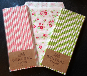 Image of NEW! Floral Medium Treat/Goody Bags (approx 5"x7.5")